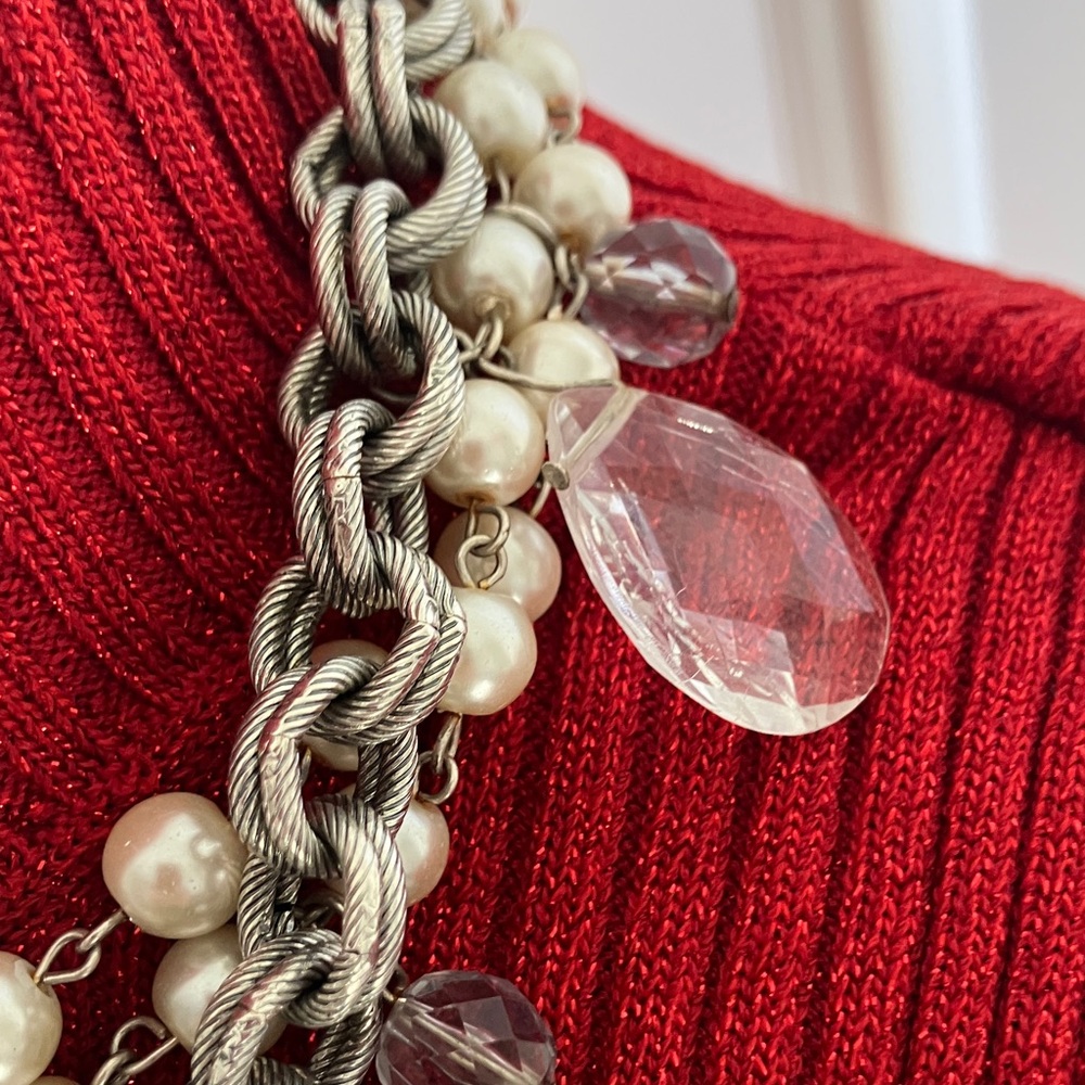 Elegant Silver and Gold Charm Necklace - Picture 6 of 8